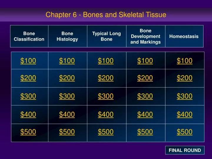 chapter 6 bones and skeletal tissue