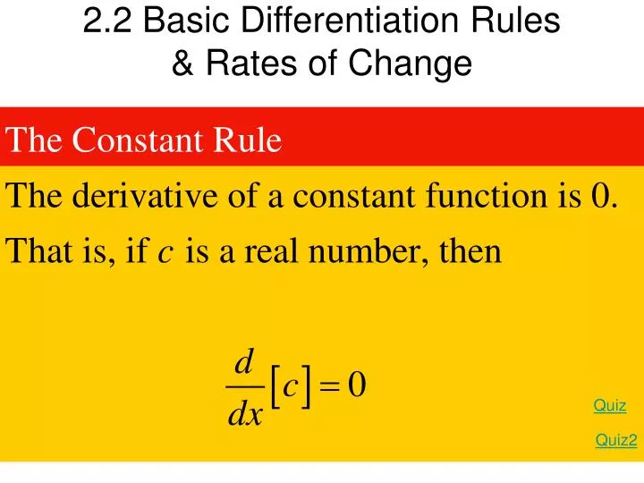 2 2 basic differentiation rules rates of change