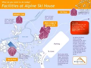What do you want to do today? Facilities at Alpine Ski House