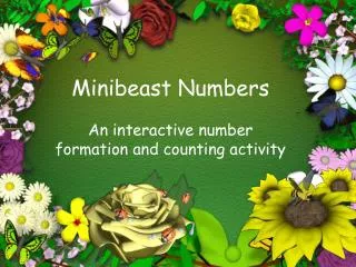 Minibeast Numbers