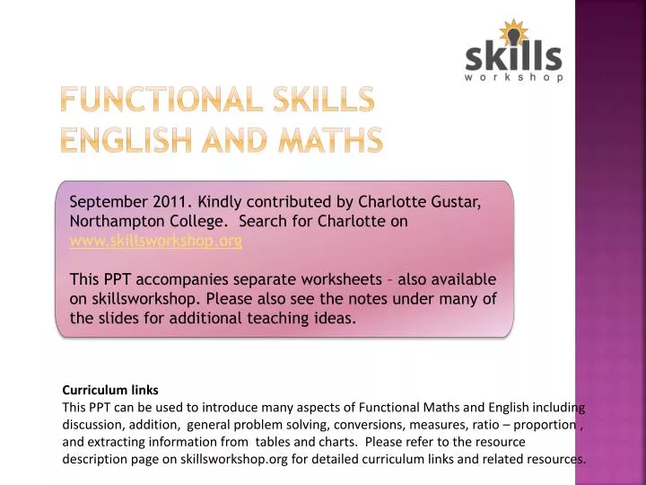 functional skills english and maths