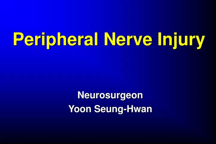 peripheral nerve injury