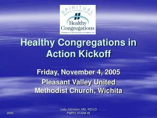 Healthy Congregations in Action Kickoff