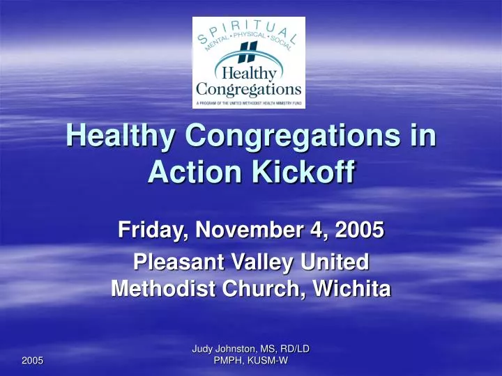 healthy congregations in action kickoff