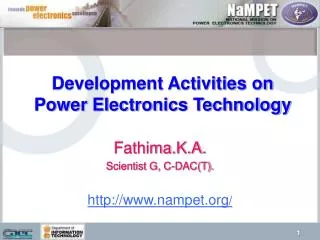 Development Activities on Power Electronics Technology