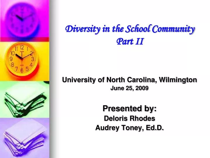 diversity in the school community part ii