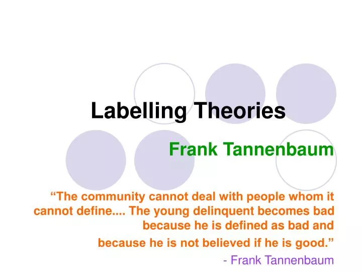 labelling theories