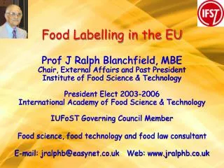 Food Labelling in the EU