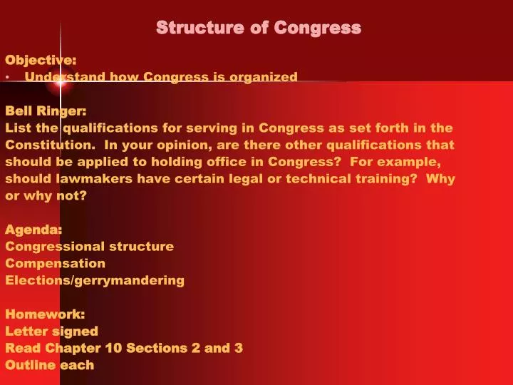 structure of congress