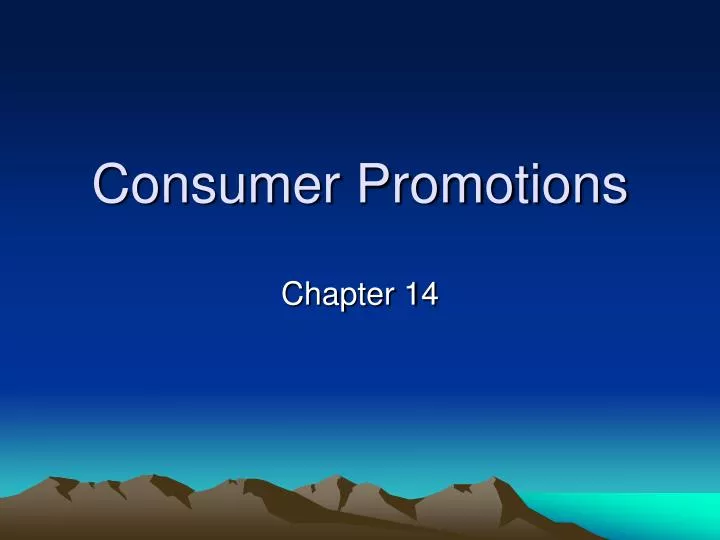 consumer promotions