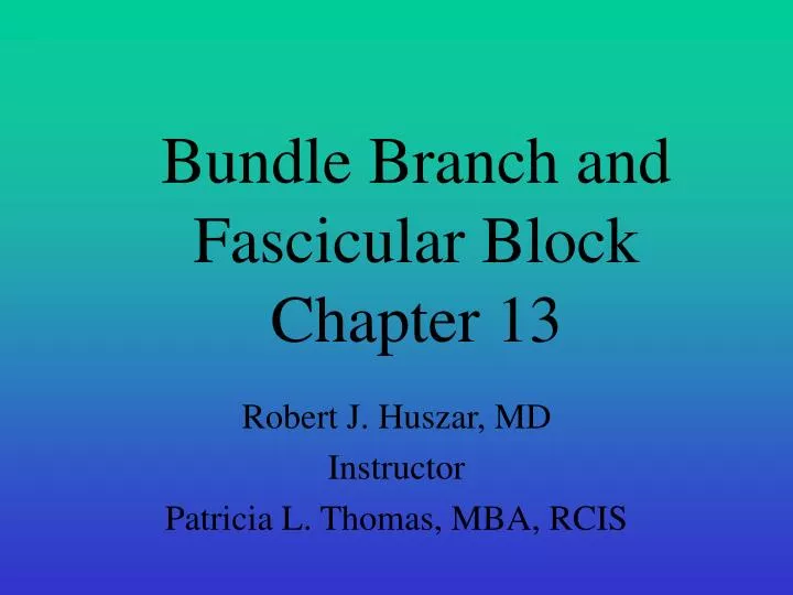 bundle branch and fascicular block chapter 13
