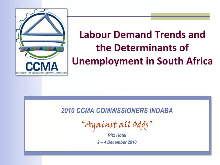 labour demand trends and the determinants of unemployment in south africa