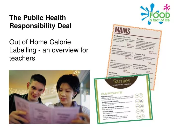 the public health responsibility deal out of home calorie labelling an overview for teachers
