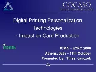 Digital Printing Personalization Technologies - Impact on Card Production