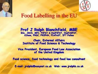 Food Labelling in the EU