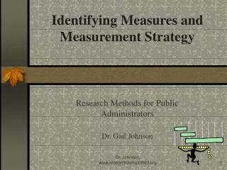 Identifying Measures and Measurement Strategy