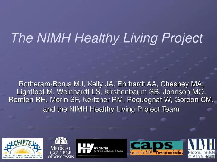 the nimh healthy living project