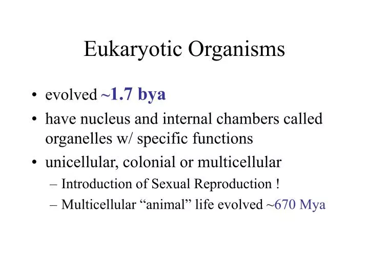 eukaryotic organisms