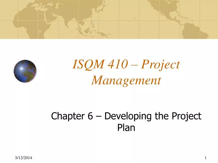 isqm 410 project management