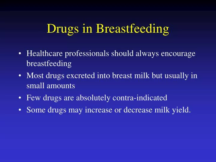 drugs in breastfeeding