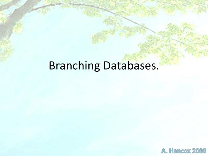 branching databases