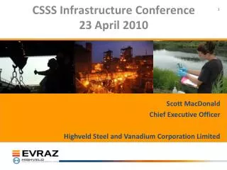 CSSS Infrastructure Conference 23 April 2010