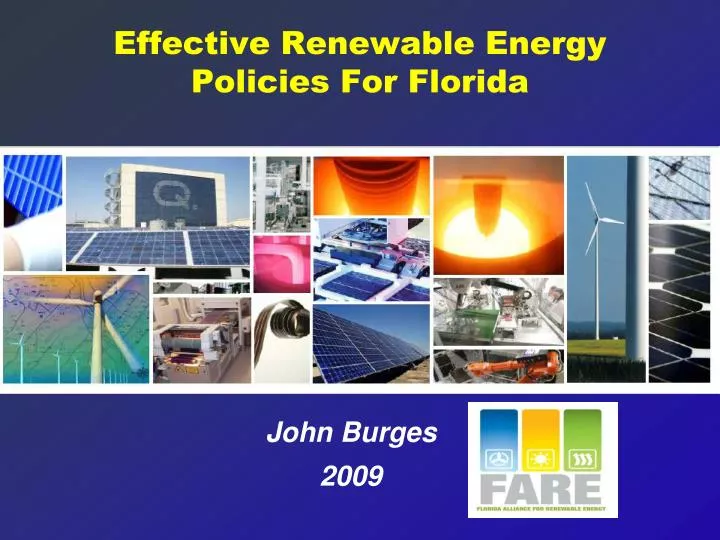effective renewable energy policies for florida