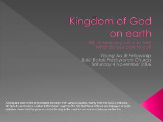 Kingdom of God on earth