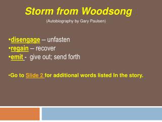 Storm from Woodsong
