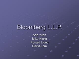 Bloomberg L.L.P.