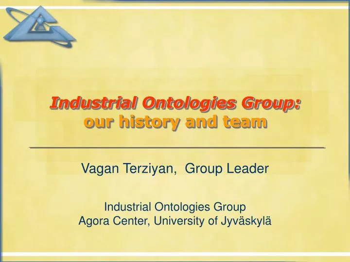 industrial ontologies group our history and team