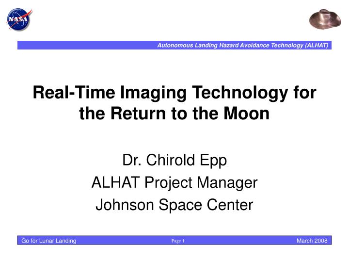 real time imaging technology for the return to the moon