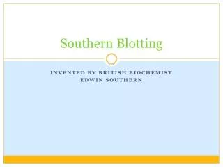 Southern Blotting