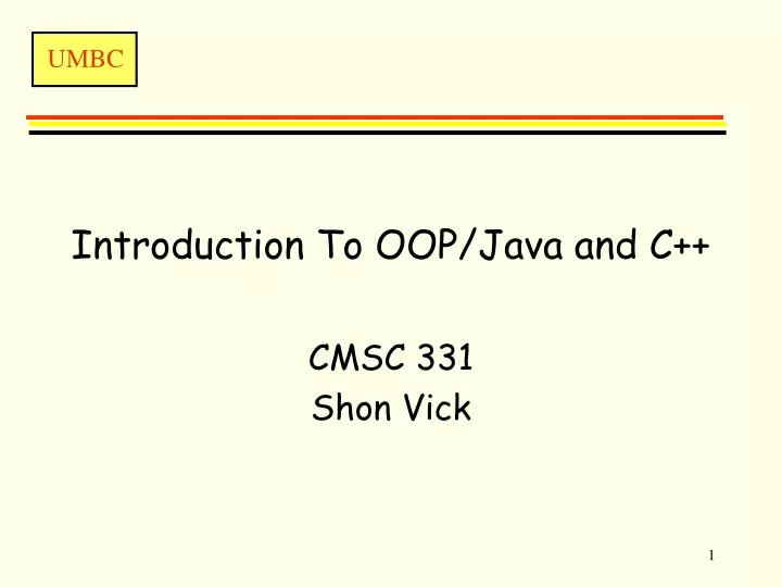 introduction to oop java and c
