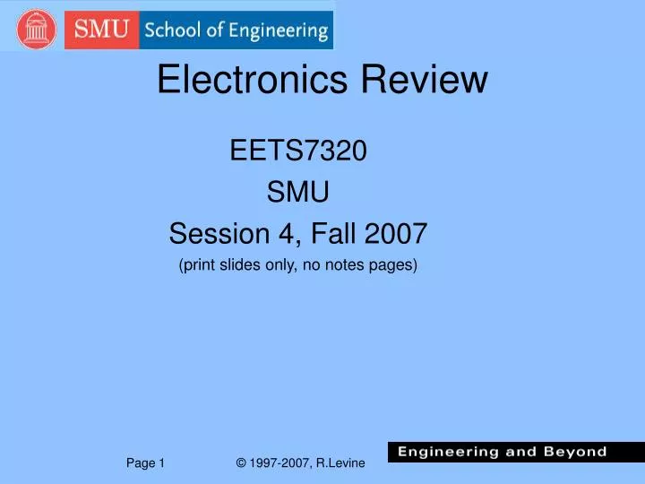 eets7320 smu session 4 fall 2007 print slides only no notes pages