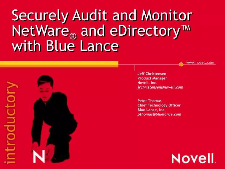 securely audit and monitor netware and edirectory with blue lance