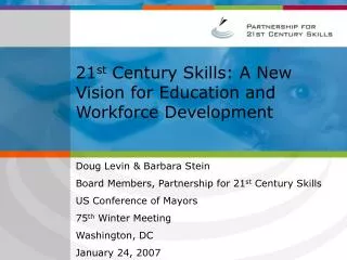 A New Vision for 21 st Century Education