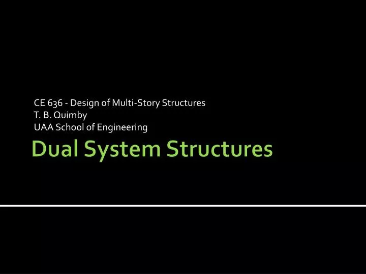 ce 636 design of multi story structures t b quimby uaa school of engineering