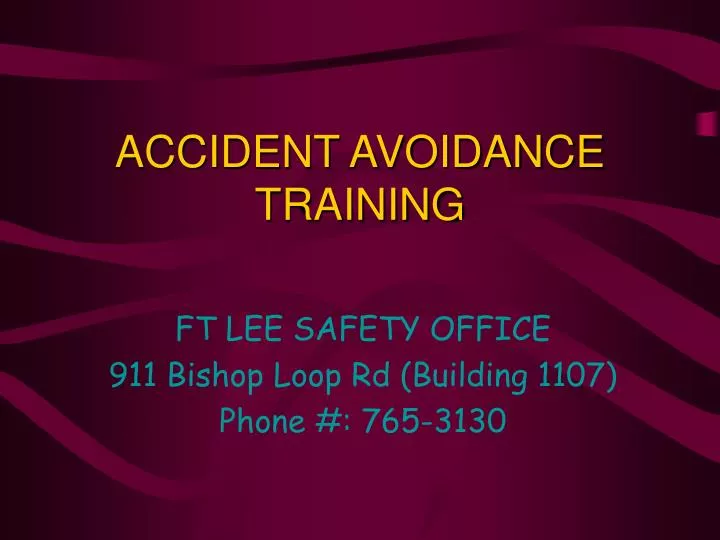 accident avoidance training
