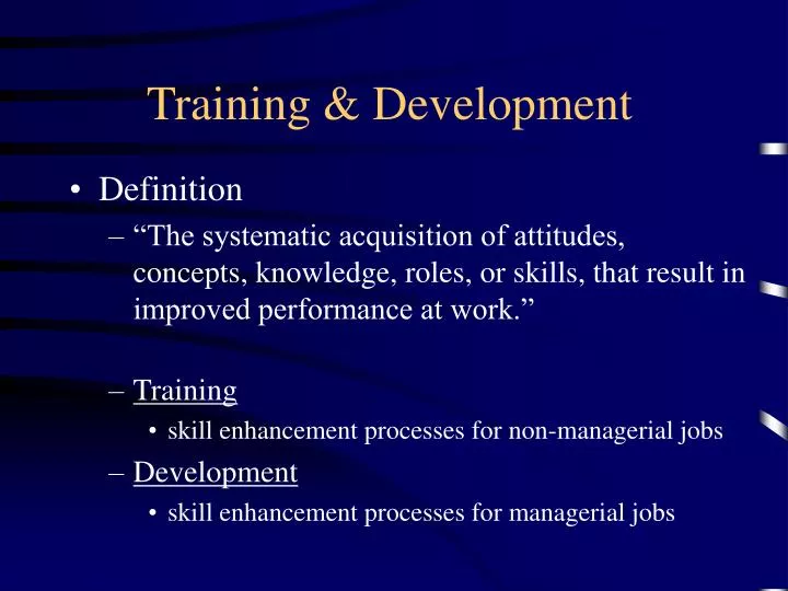 training development