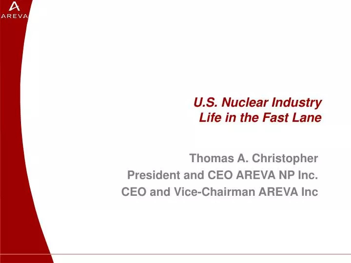 u s nuclear industry life in the fast lane