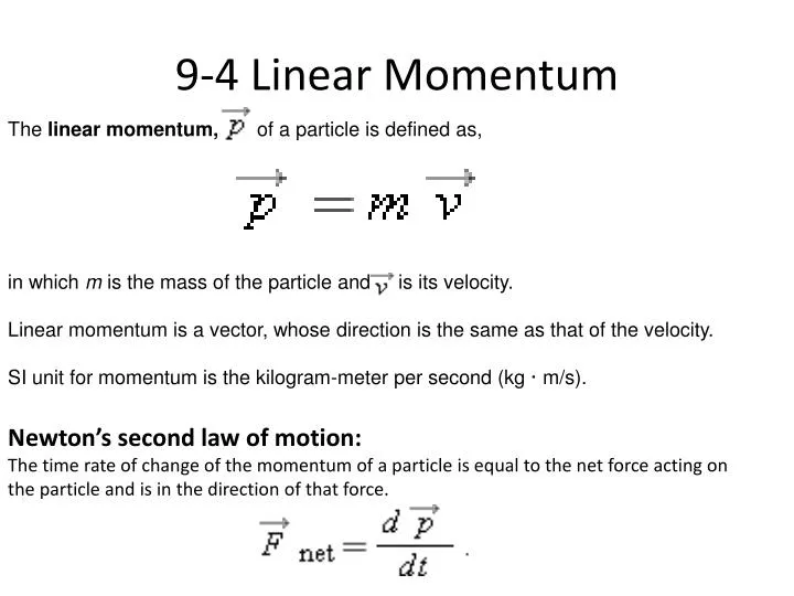 9 4 linear momentum