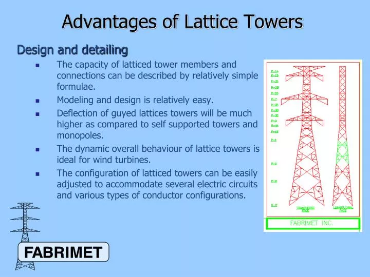 advantages of lattice towers