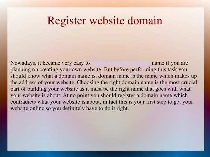 register website domain