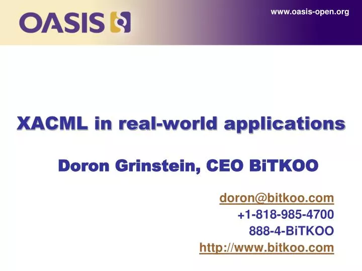 xacml in real world applications