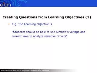 Creating Questions from Learning Objectives (1)