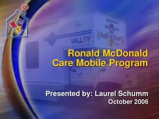 Ronald McDonald Care Mobile Program