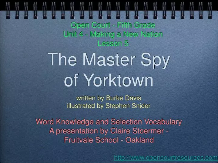 the master spy of yorktown