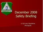 December 2008 Safety Briefing - slide 1