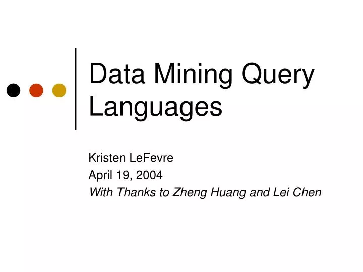 data mining query languages